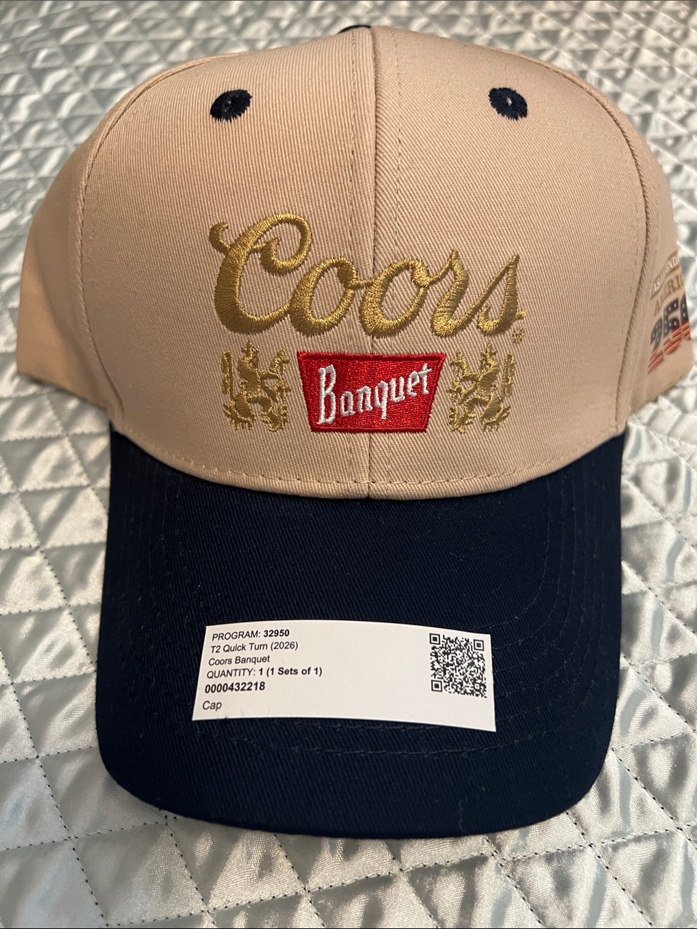 Colors Two-Tone Baseball Cap - Beige and Black